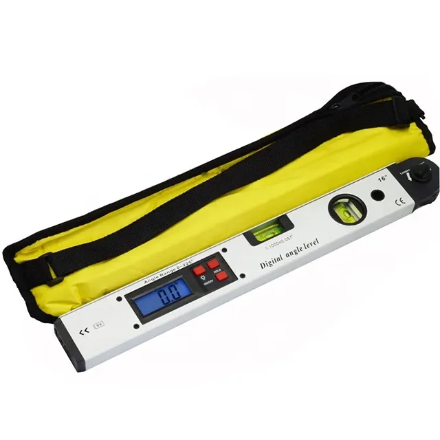 LARIX 400mm degree Angle Finder Spirit Level Measuring Gauge Meter Aluminum Alloy Digital Goniometer Electronic Protractor