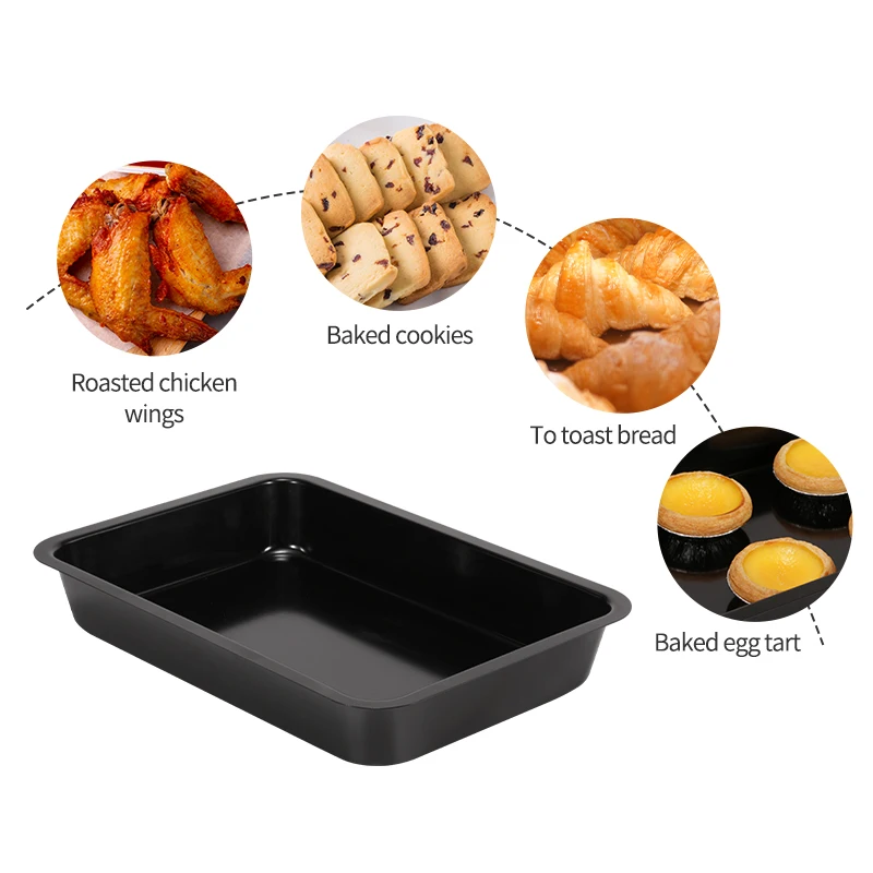 Carbon Steel Bakeware Basic Series Oven Baking Non-stick Deep Square Cake Pan Microwave and Oven Cake Baking Pan