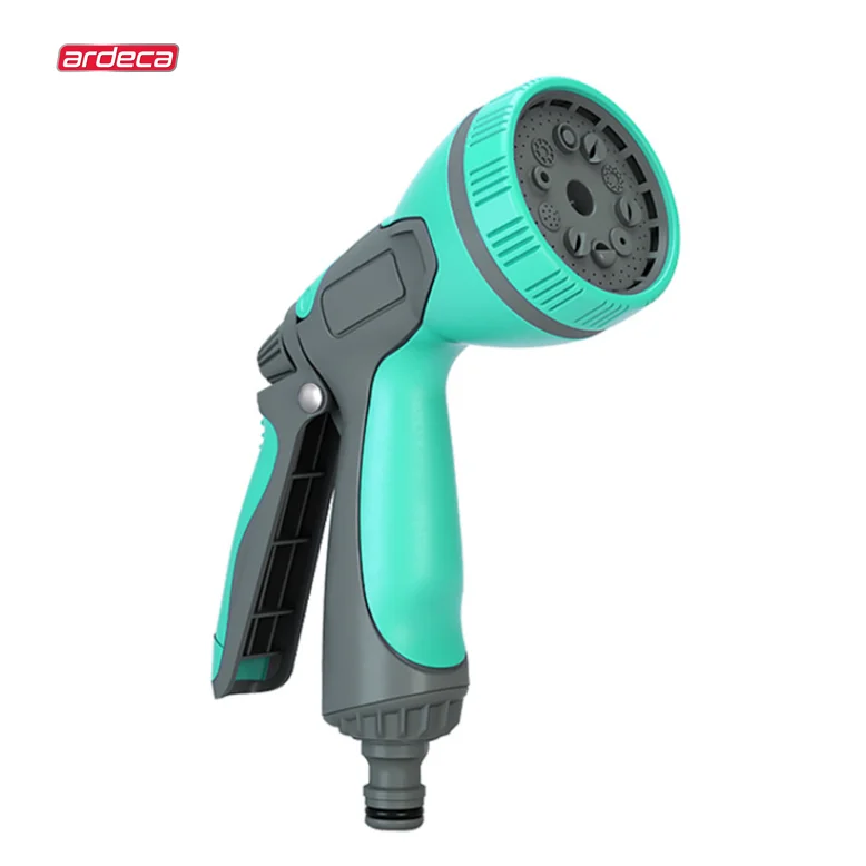 10-Pattern Multifunction hand pull lever hose nozzle sprayer water spray rubber handle garden water gun blue gardener sprayer