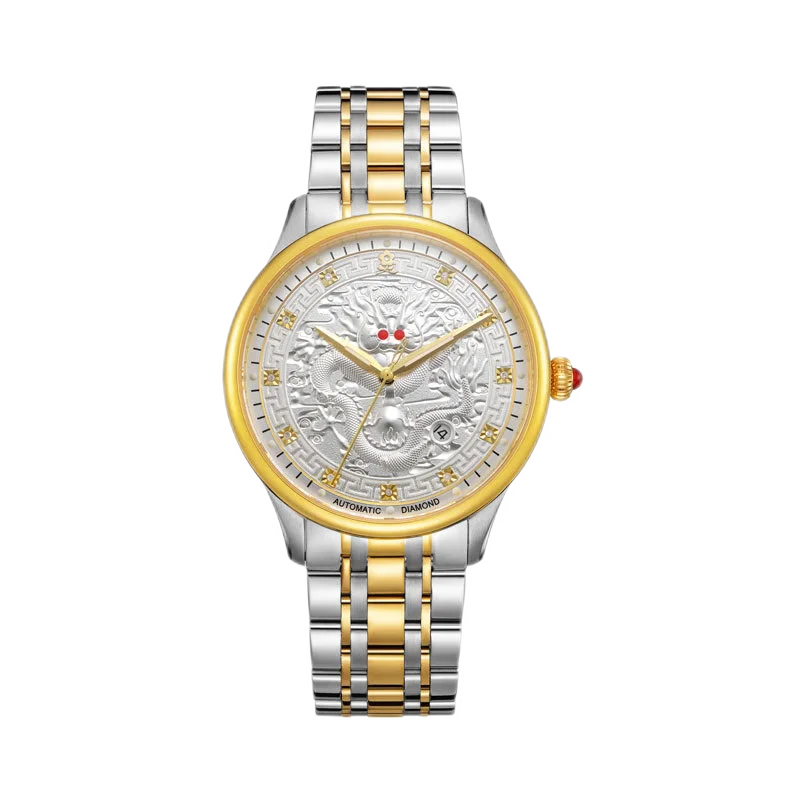 Watches For Men Automatic Date With Luminous Hands Mechanical Relojes Personalizados Golden Clocks