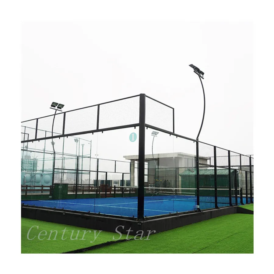2024 Hot Selling Panoramic Padel Court Canchas De Padel Outdoor Paddle Tennis Court For Sale