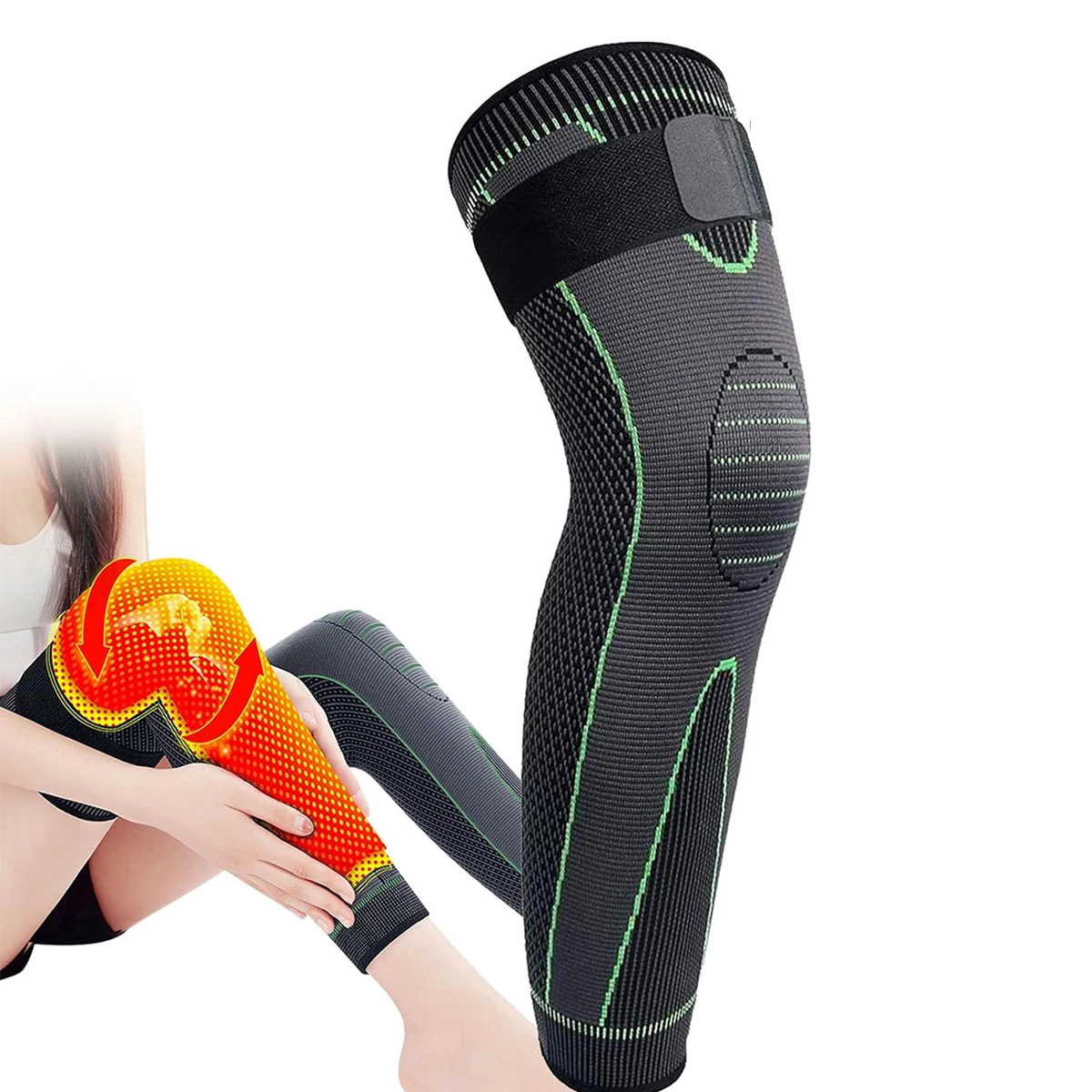 RTS 2024 Hot Sale Leg Compression Sleeve Long Knee Brace Leg Sleeve Support