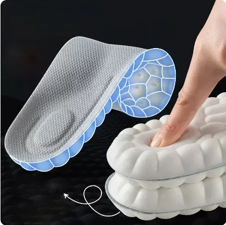 Wholesale Latex Shoe Insoles Arch Support Shock Absorbing Breathable Insoles for Sports