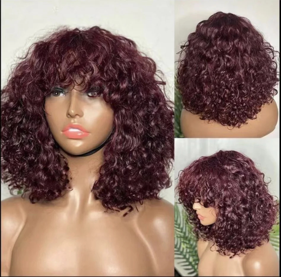 Remy Water Wave Bob With Gold Highlights Honey Blonde Bob Wigs Human Hair Wigs Highlight 4/27 Color Wholesale Peruvian Bob Wig