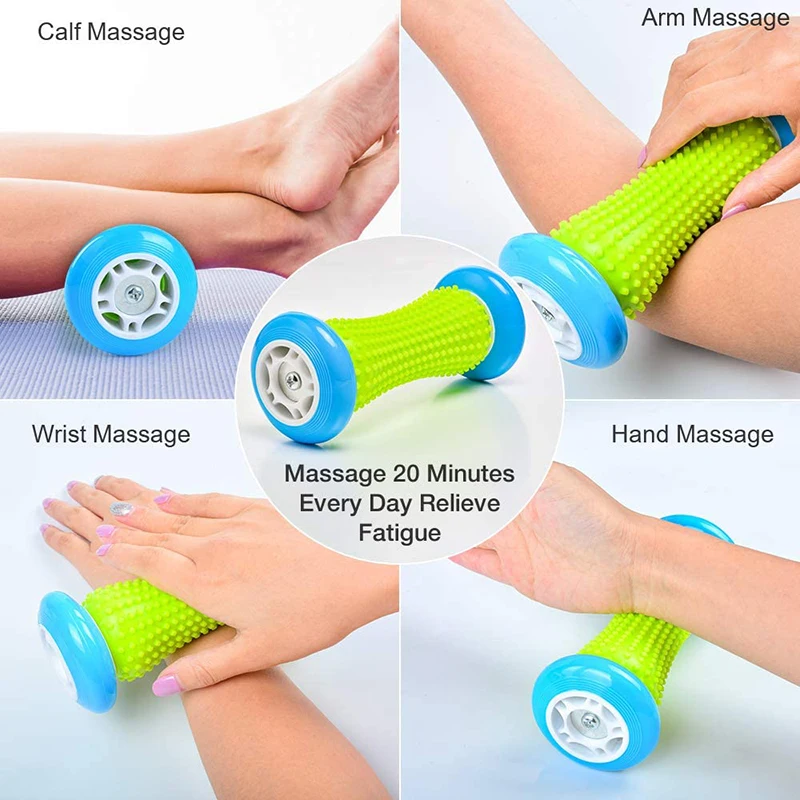 Foot Roller Acupressure Massage Hand Foot Roller Yoga Meridian Omnidirectional Fascia Relaxation Roller Relief Plantar Fasciitis