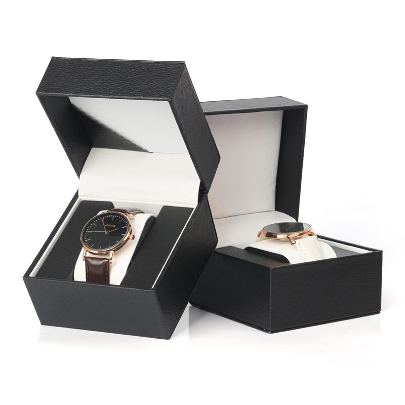 Factory Customized Wholesale PU Leather watch luxury box watch boxes cases packaging wrist watch box
