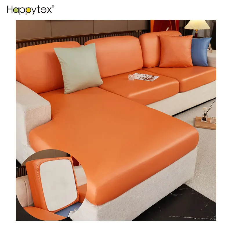 Luxury Soft Tear-Resistant Water-repellent Furniture Protector High Stretch Elastic Ready Made Leather Sofa Covers Anti- Slip