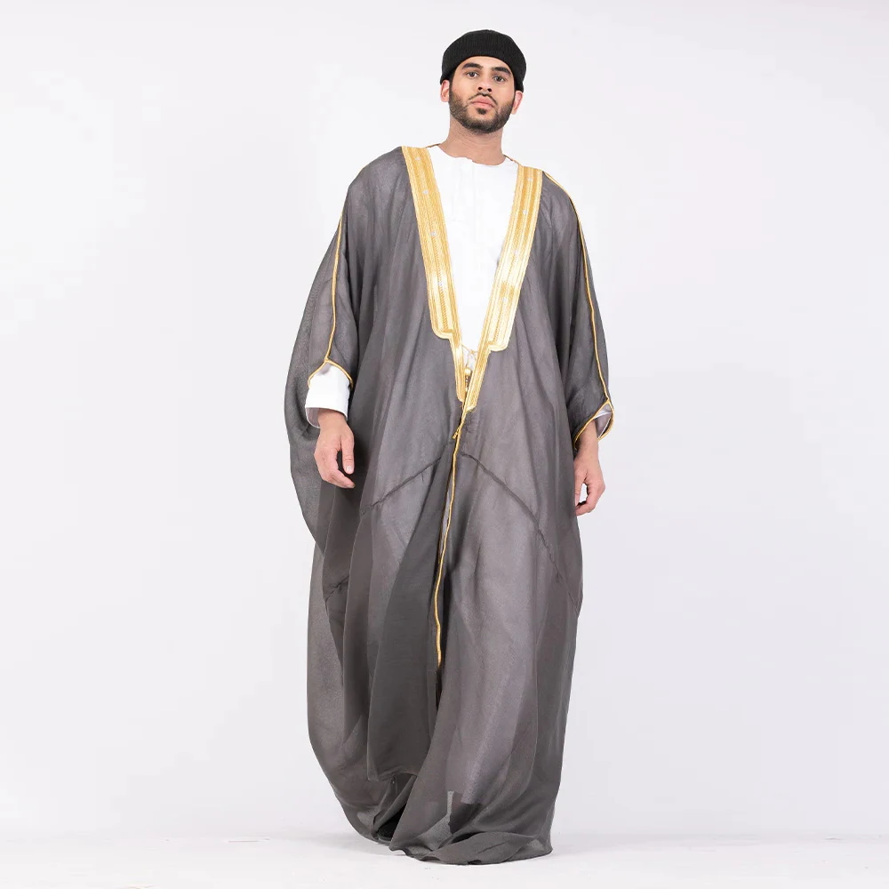 Арабская ткань Qatar Kuwait kurta дизайн omani heavy jubba abaya islamic bisht thobe для мужчин полупрозрачная строчка