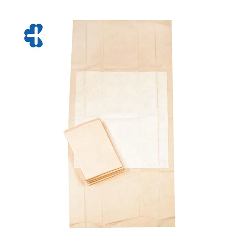 80*150cm  Chinese Manufacturer Hospital Nursing Disposable Incontinence Winged Medical Underpad