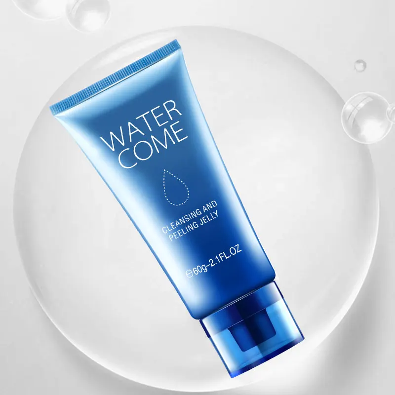 Private Label Mineral Organic Dead Skin Exfoliator Peeling Gel Aloe Vera Green Tea Body Exfoliating Cleansing Face Gel