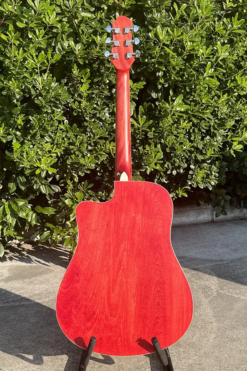 wholesale price aiersi brand new developed 41 inch Laminated Alder Top cutawat acoustic guitar for guitarist