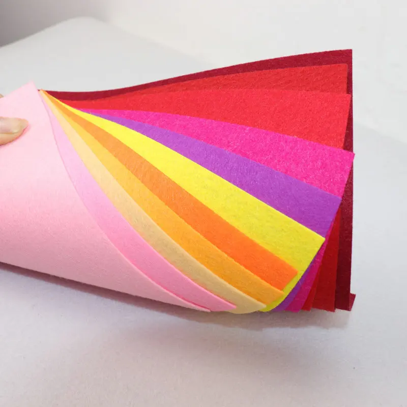 30x30cm 20pcs 1mm Colored Felt Craft Non Woven Fabric Polyester Felt Sheets for Handicraft Sewing