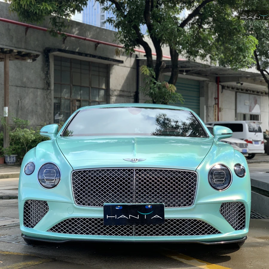 Good Quality 1.52*17 Meters Green Orange Blue Magic color Wrap Vinyl For Car
