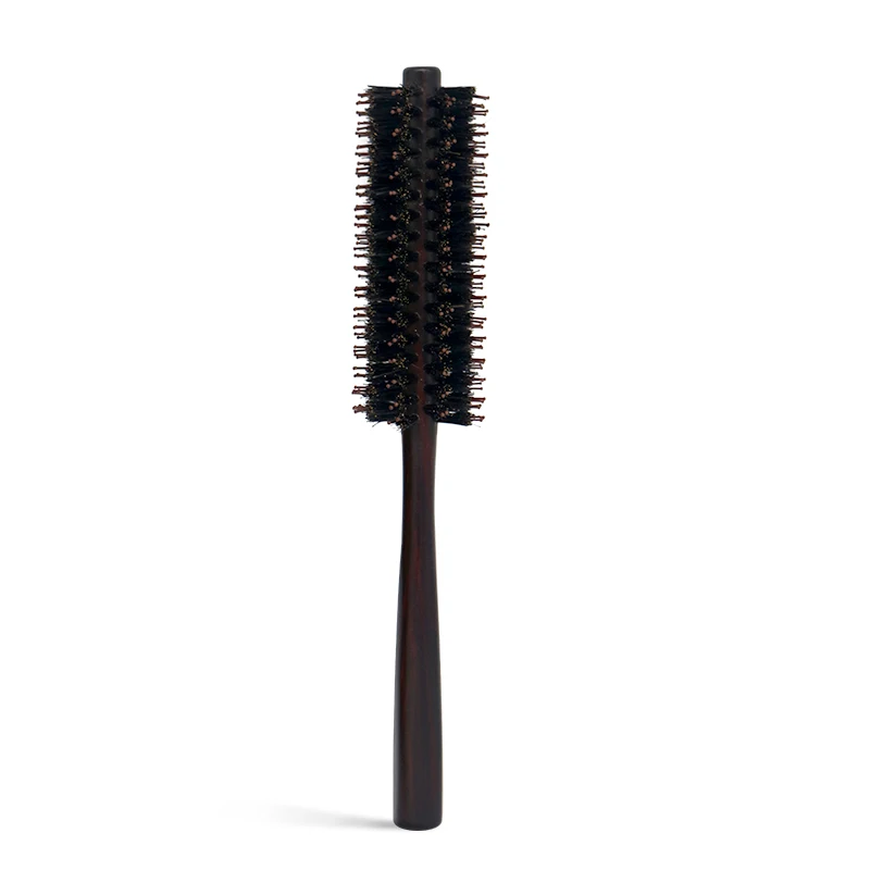 Natural Wooden Hair Brush Eco Friendly Nylon Boar Bristle Styling Hairbrush for Curly Hair Curling Round Comb Barber Salon Home