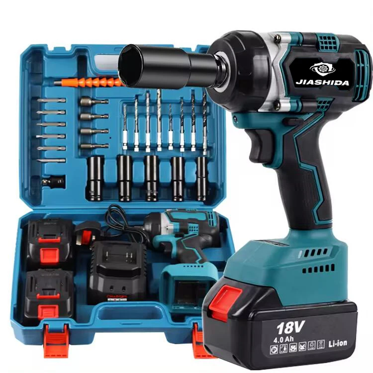 310NM Brushless Electric Wrench 3/4 Inch Cordless Impact Wrench 588VF Battery Handheld Power Tool for Makita 18v Battery DIY