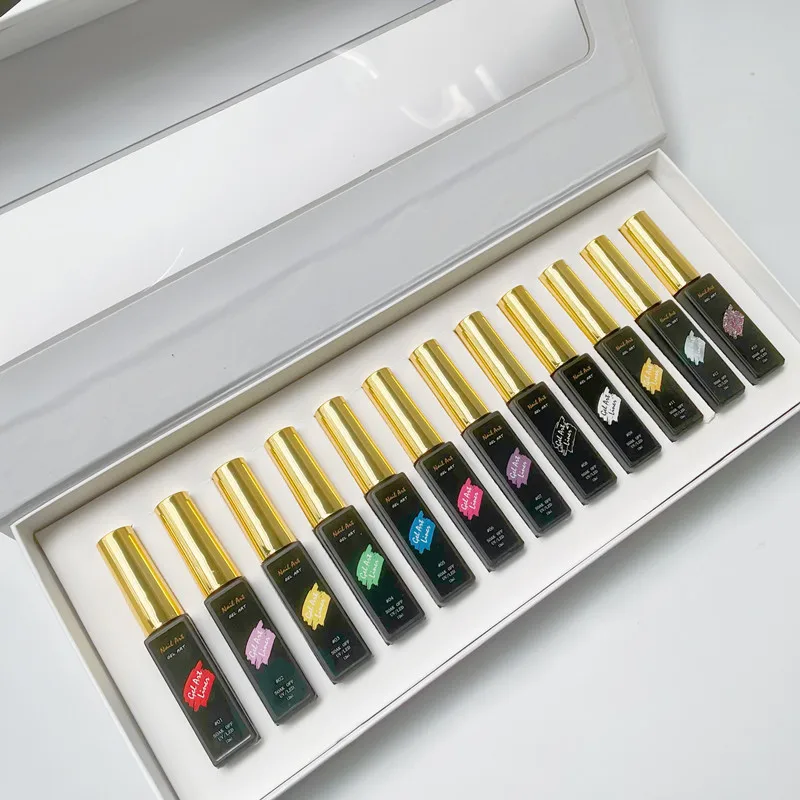 2023 new product 12 colors set gel liner nail art painting gel for nail art gel liner