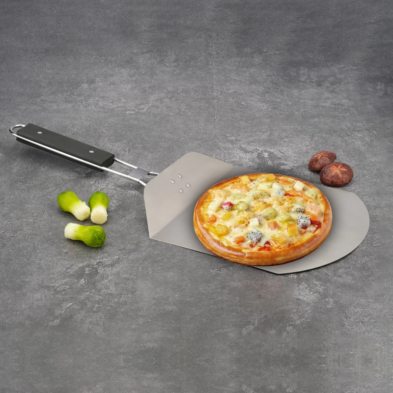 Amazon Hot Sell 10 Inch Stainless Steel Chef pizza spatula For Pizza Baking Tool With TPR Handle
