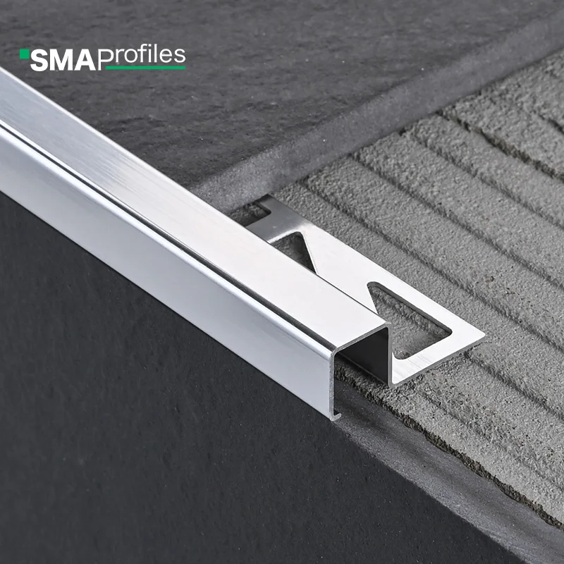 SMAProfiles Customized Durable Aluminium Decorative Tile Edge Trim For Marble Edge
