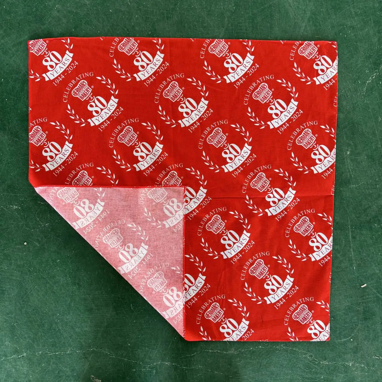Cheap Red Customized Printing Multifunction Cotton Polyester Silk Satin Bandana Square Promotional gift and Advertising Bandana