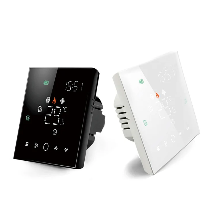 Accurate data White color two pipe zigbee Fan coil room thermostat