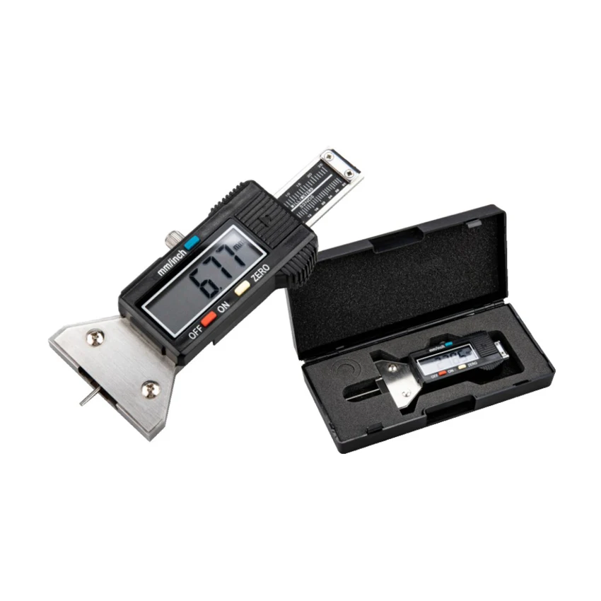 Wheelsky hot sale metal quality 0-35mm black digital design tread depth gauge