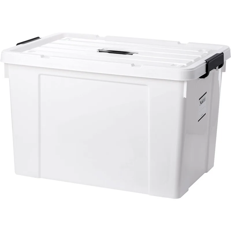 Pure 185L Stackable Containers with Durable Latching Lids Cloth Organization Ideal Large Item Storage for Garage and Basemen