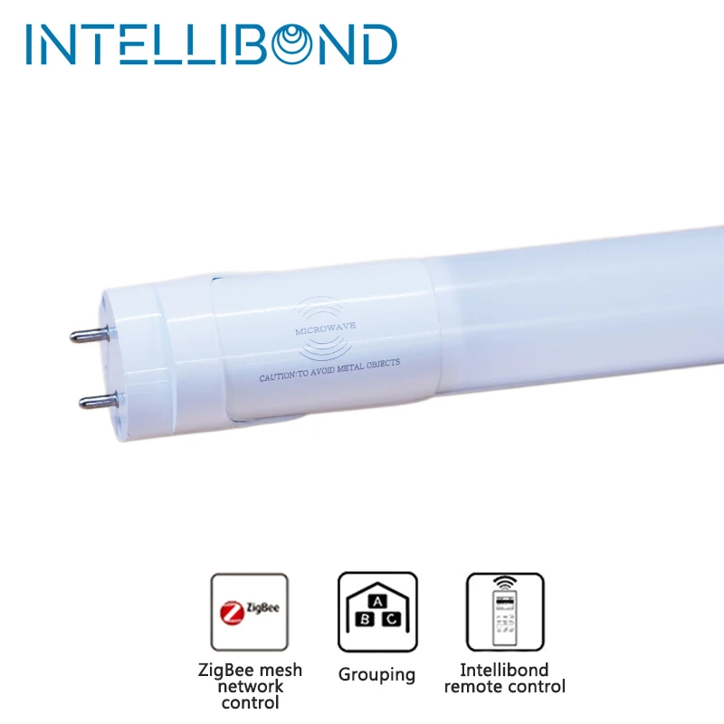 High Quality 2ft 4ft Low Pf Microwave Radar Sensor T8 Led Tube Light For Parking Lot Basement Corridor Warehouse