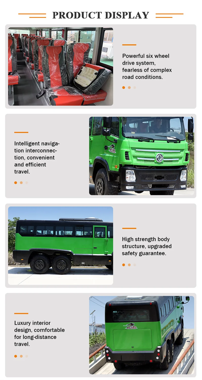 Dongfeng Coach Bus 25+1+1 Seater Cummins Euro 2 All-terrain Heavy-duty Passenger Carrier