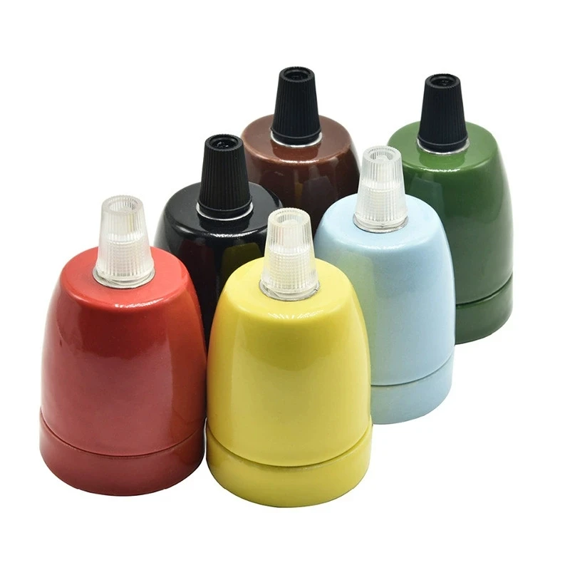 VDE 2 Pin Plug 2 Core Flat Cord Set with and 303 Switch E26 E27 Edison Vintage Lamp Socket DIY Lighting
