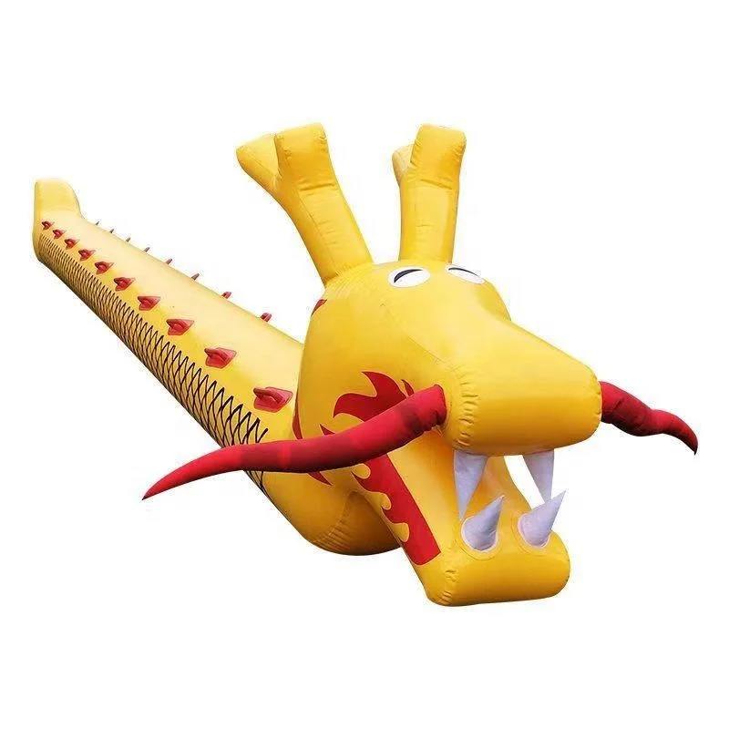 Customized 3-10 seats Inflatable Dry Land Dragon Boat Student Props Inflatable Dry Land Dragon Boat Trainer Race Parent-Child
