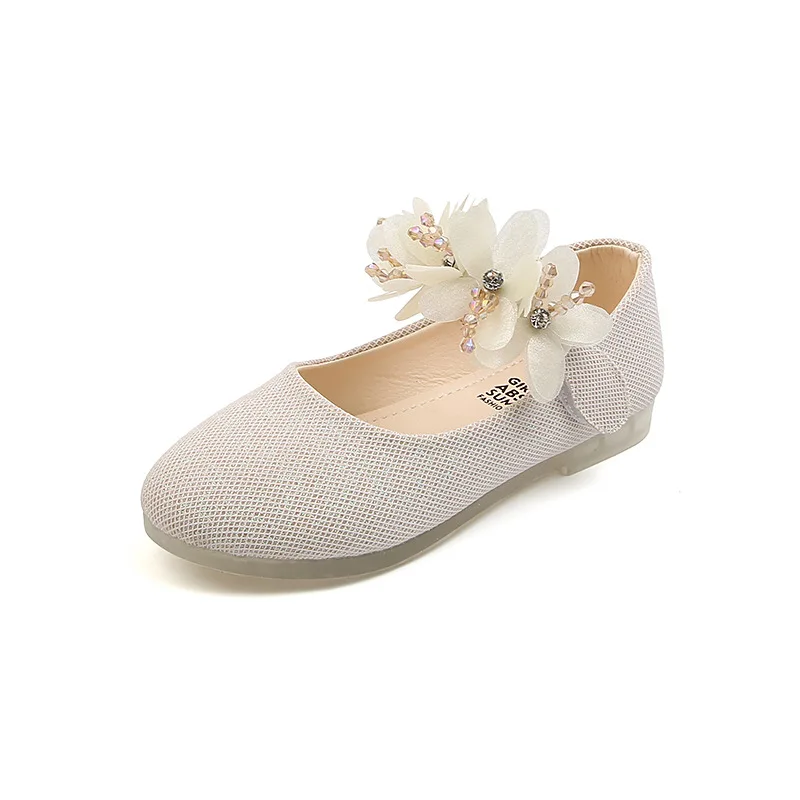 Summer New Girls princess sandals girls round head floral dance shoes sandals soft non-slip breathable beach shoes