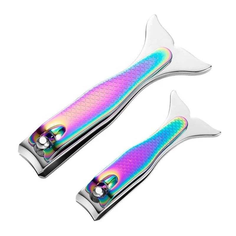 2024 Mermaid Nail Clipper Stainless Steel Fish Tail Nail Cutter Manicure Pedicure Tool for Fingernails Nail Tool