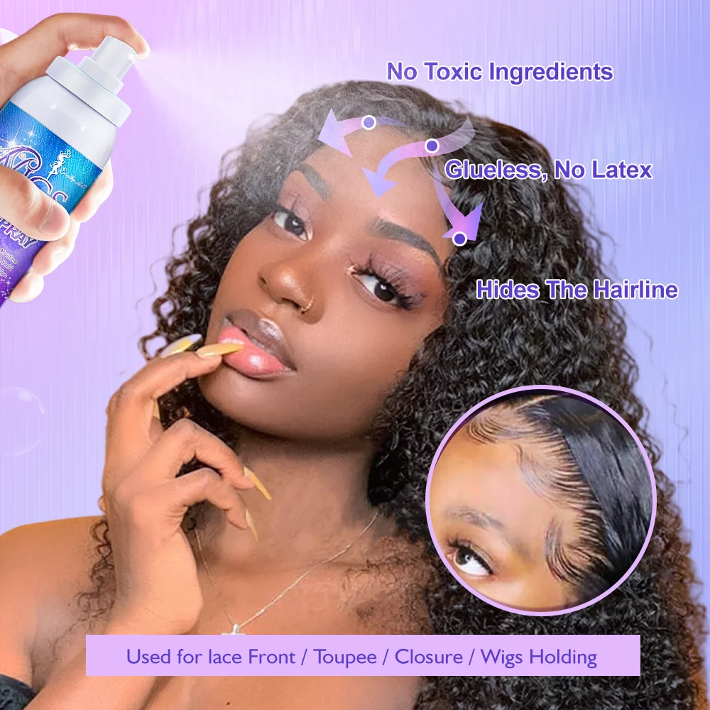 Slaying Lolli Strong Natural Finishing Hold Wig Extreme Hold Melting Lace Spray Lace Adhesive Glue