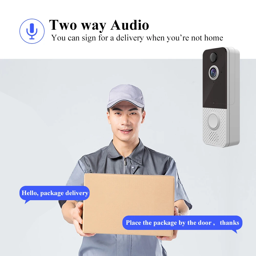 Smart Wifi Doorbell 1080P Support Sound/ Motion Detection Waterproof Wireless Intercom Door Bell