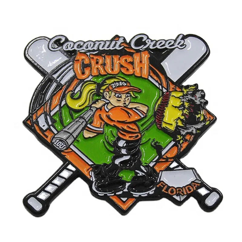 Factory Directed Custom Badges Sports Baseball Pins Enamel Badge Metal Souvenir Maker