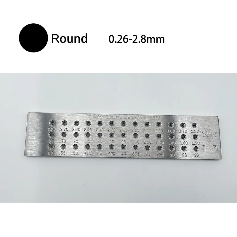 0.26-4.10mm Tungsten Carbide Drawplates For Gold Silver Jewelry Wires
