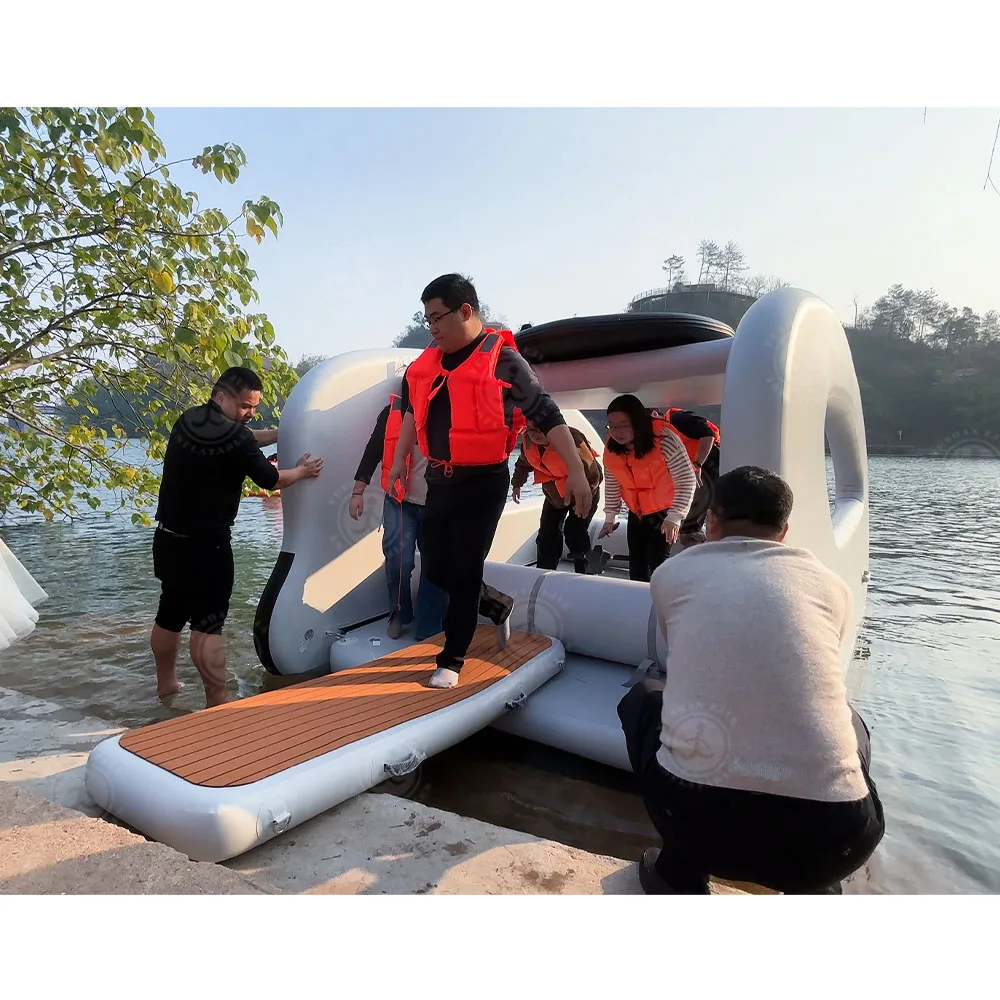 Wholesale Inflatable Floating Dock Boat Gangway Inflatable Gangway Pontoon For Marine Boat Walkway Bridge