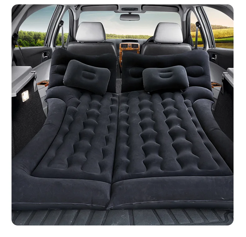 Jetshark Outdoor Travel Camping SUV Trunk Car Air Mattress Travel Trunk Inflatable  Fold able Sleeping Air Bed