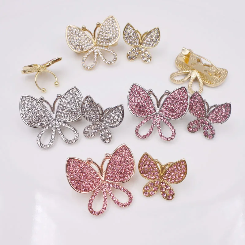  Rose Gold Rhinestone Crystal Beach Anklets for Women Foot Butterfly Ankle Bracelet Female Hip Hop