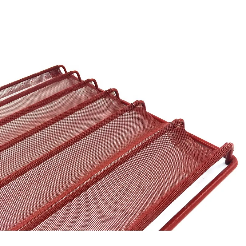 Commercial Grade Customizable Bakery Bakeware Aluminium French Bread Baking Tray Baguette Baking Pan Long Loaf Bread Tray