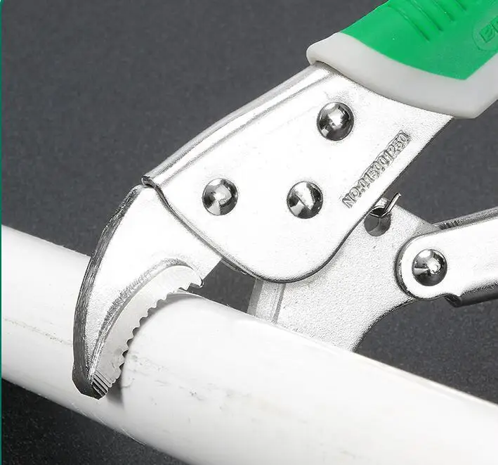 Berrylion 45# High Carbon Steel  Chromated Plated Flat Jaw Locking Plier  Welding Tool Straight Jaw Lock  Pliers Vice Grips