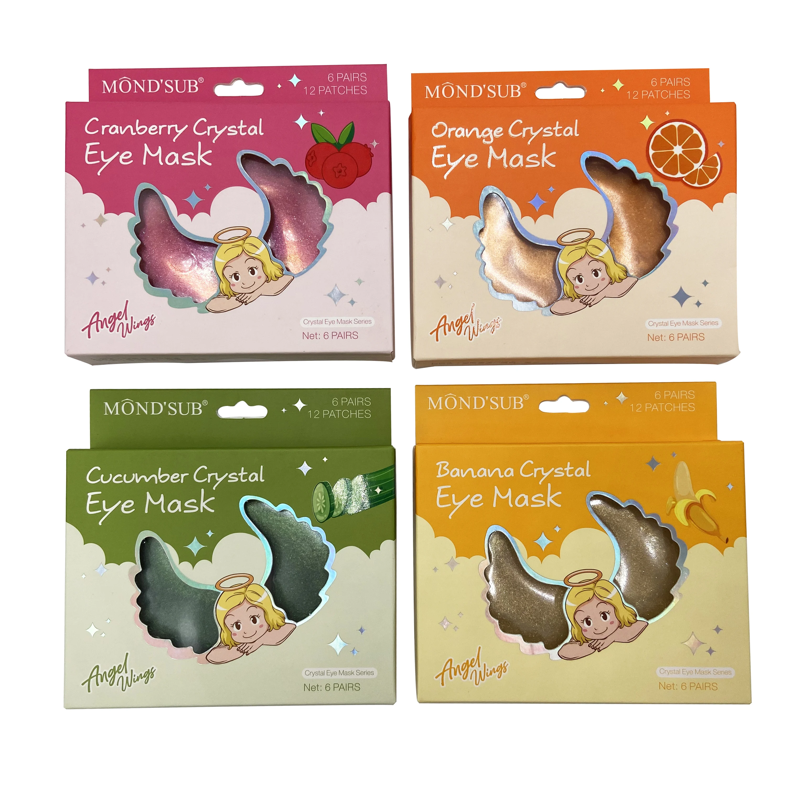 New High Quality Organic Moisturizing Colorful Jelly Angel Shape Crystal Anti-wrinkle Eye Mask