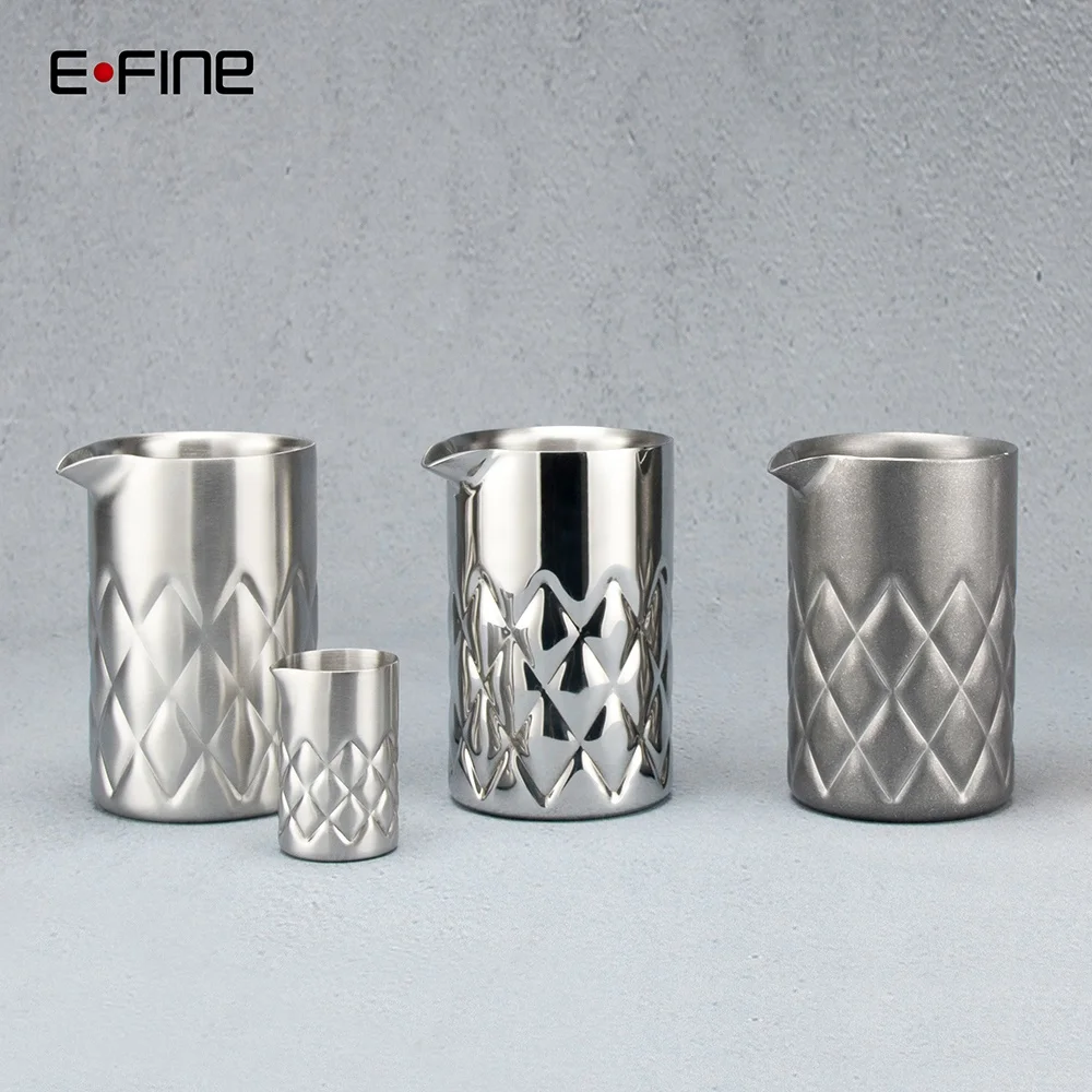 E-FINE 530 мл с двойными стенками из нержавеющей стали стакан для смешивания шейкер Смеситель Олово коктейль-бар кувшин воды