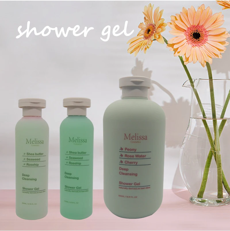 Cheaper  body wash Custom  500  ml  Flavor have  aloe  &strawberry & coconut