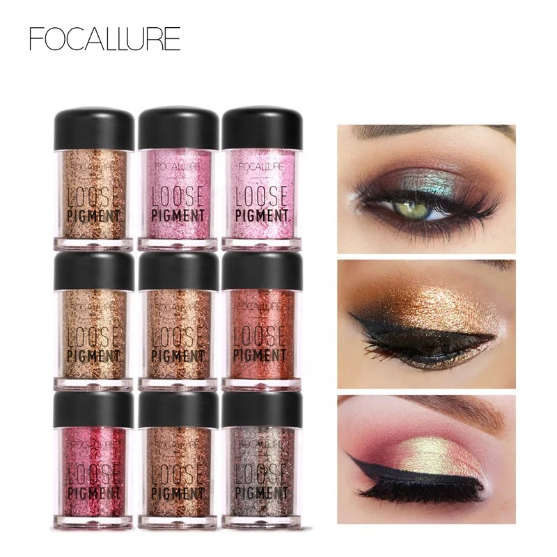 FOCALLURE FA37 Eyeshadow Pigment Eyeshadow Cosmetics Makeup Metallic sparkly eyeshadow