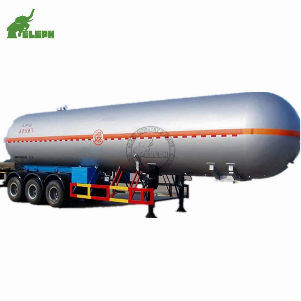  3 axles 56000Liters lpg tanker trailer gas tank for