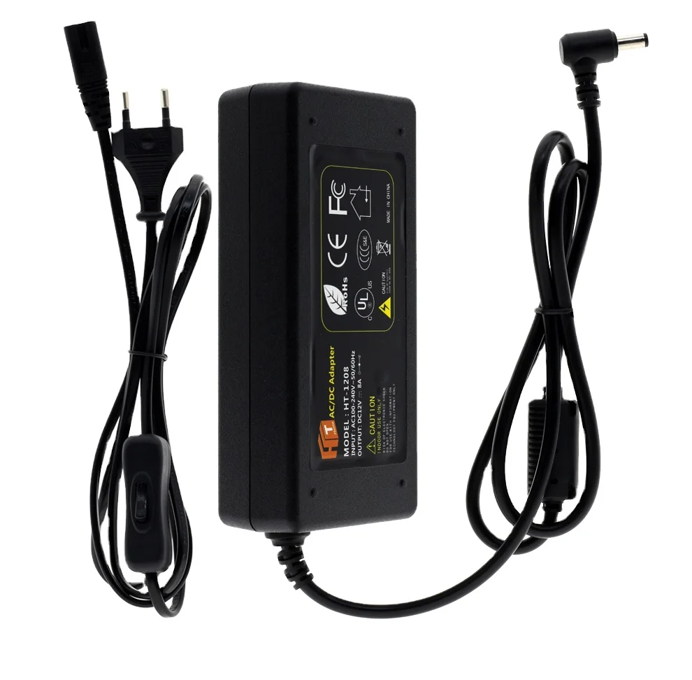 Adjustable Voltage 3-12V 5A Power Adapter with LED Light Speed Regulating Dimming for Motor Motor Power Supply