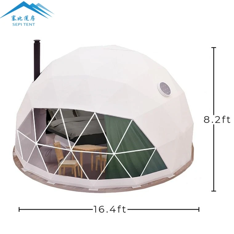 Prefab Waterproof Winter Outdoor Luxury 5m/6m/7m/8m Igloo Geodesic Dome Tent House With Bathroom