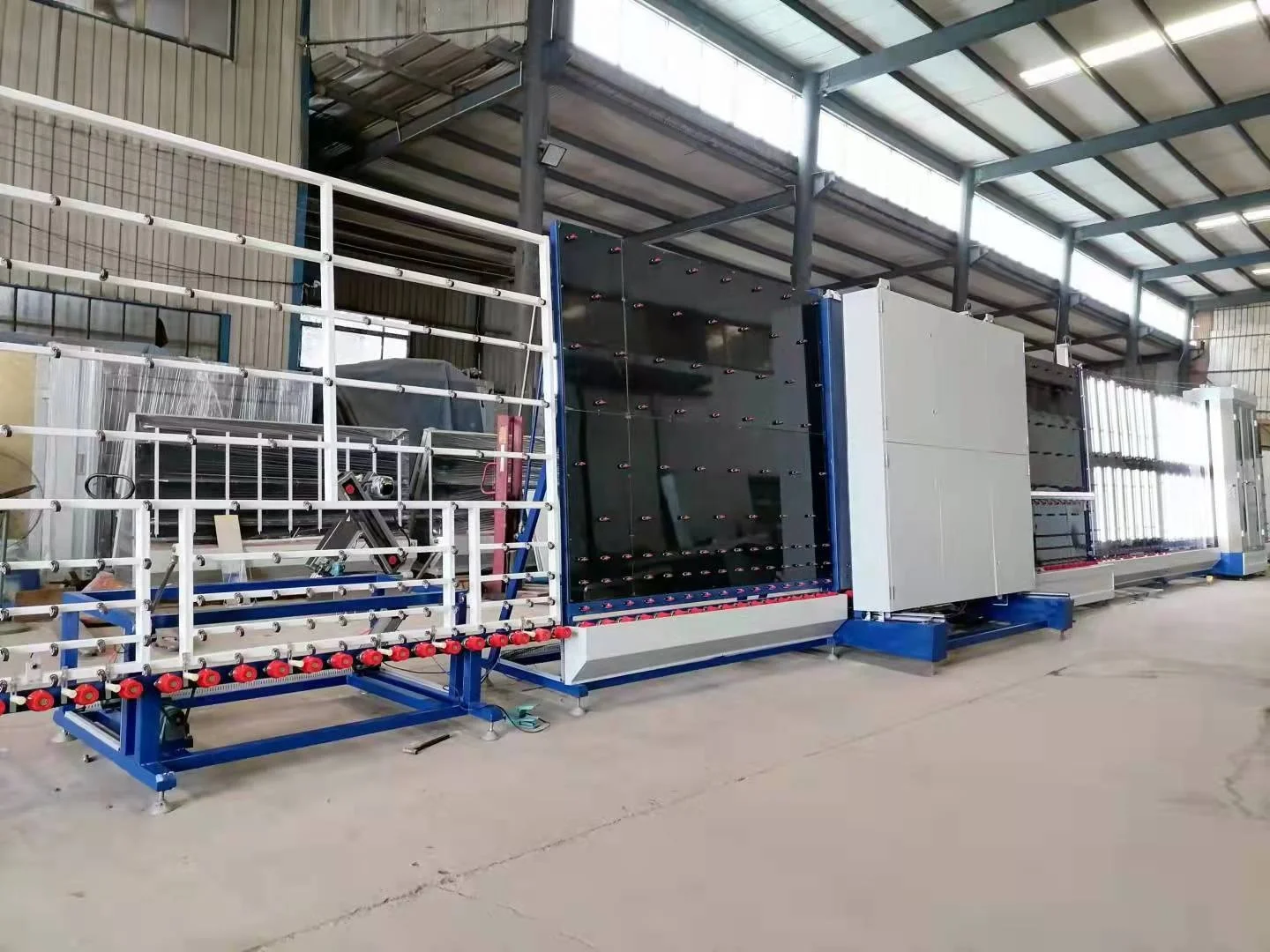Automatic double glazing glass windows making machine