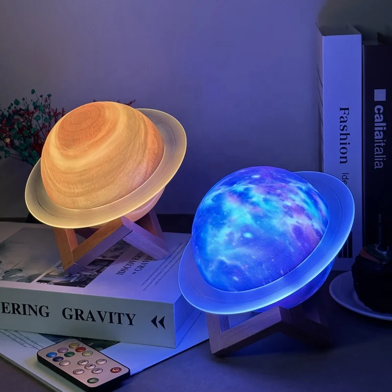 Динамик RGB Saturn с регулируемой яркостью BT светодиодный детский ночник дистанционным управлением Беспроводная настольная лампа в виде лавы подарочная